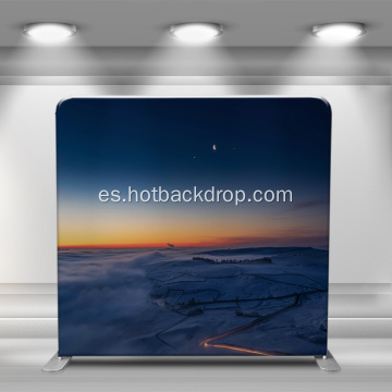 Fondo de la caja de almohada del atardecer para el tubo de fotografía aluminio